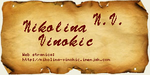 Nikolina Vinokić vizit kartica